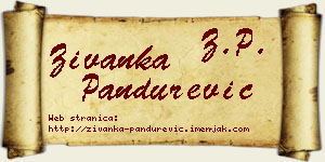 Živanka Pandurević vizit kartica